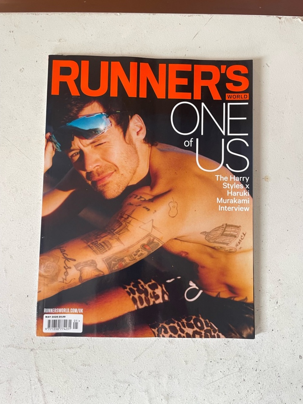Runner's World Magazine UK edition - Orange & Black Cover (Harry Styles)
